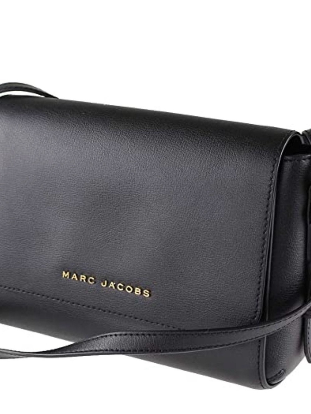 Marc Jacobs Black Leather Crossbody with Gold Logo - Picture 3 of 3